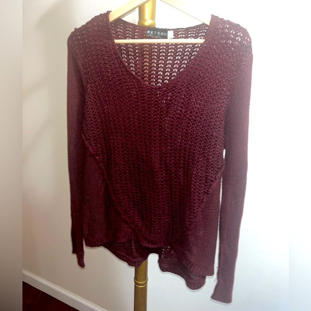 Maroon Knit Sweater Size M